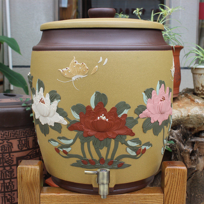 紫砂特大号水缸环保饮水机龙头储水水罐原矿茶具滤水器