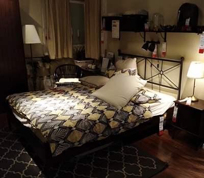 大减价55国内代购宜家宜家 穆斯肯 鲁瑞 床架 铁艺 床 双人床简约