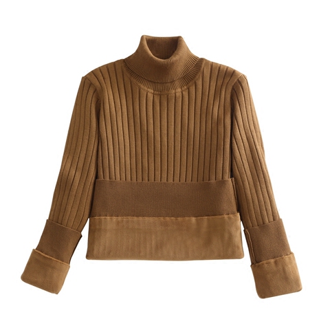 秋冬天高领毛衣女士加绒加厚2018新款打底衫保暖衣服百搭针织线衣