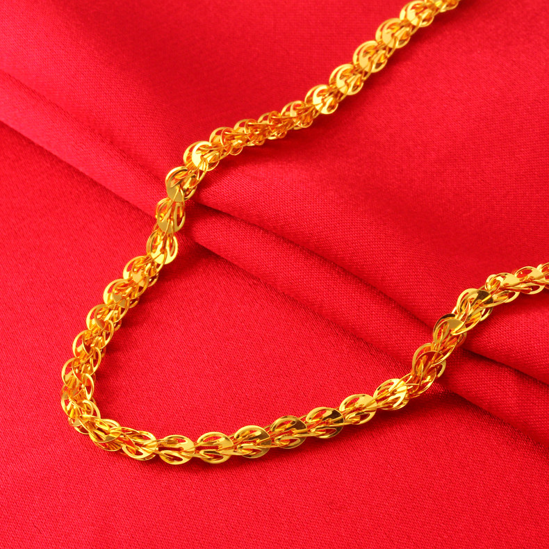 项链世嘉珠宝黄金女款足金婚嫁礼物凤尾纯金颈饰