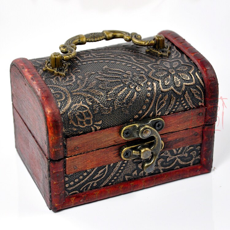 复古首饰盒仿古怀旧收纳木质高档饰品礼品盒小木箱首饰盒