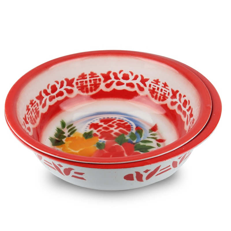 搪瓷双料特厚加深结婚婚庆老式怀旧复古经典脸盆