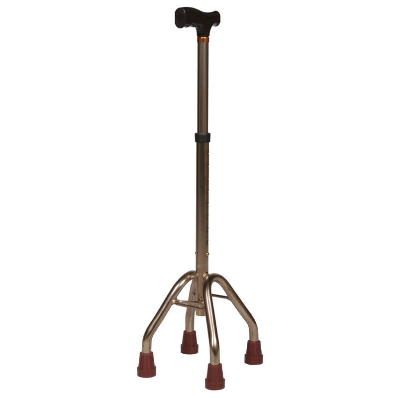 优康德 铝合金拐杖 老人四脚 角拐棍四角手杖伸缩防滑结实稳ht