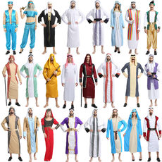 Halloween Arab costume adult men and women cos masquerade Middle East Dubai clothes robe shepherd Halloween Arab costume adult men and women cos masquerade Middle East Dubai clothes robe shepherd