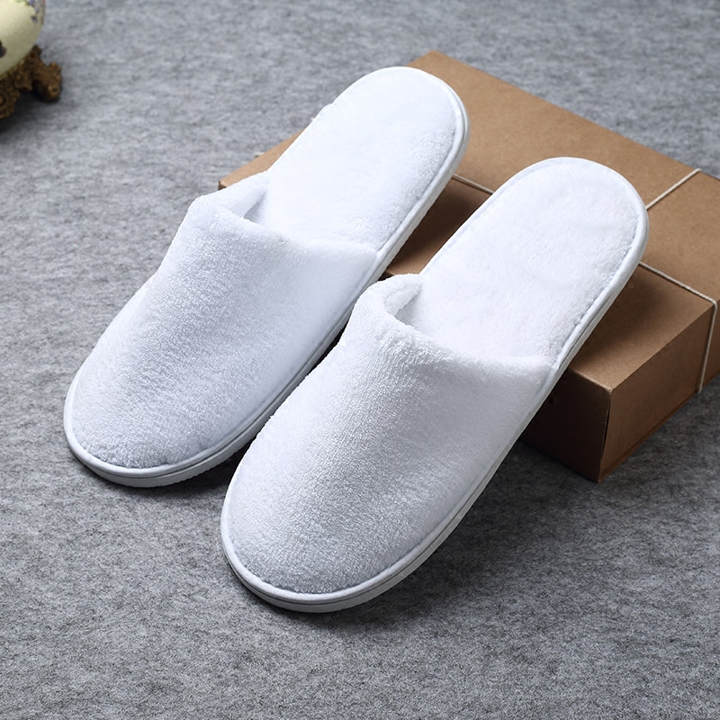 宾馆酒店美容院居家室内待客人用非一次性拖鞋加厚防滑10双装批发_7折