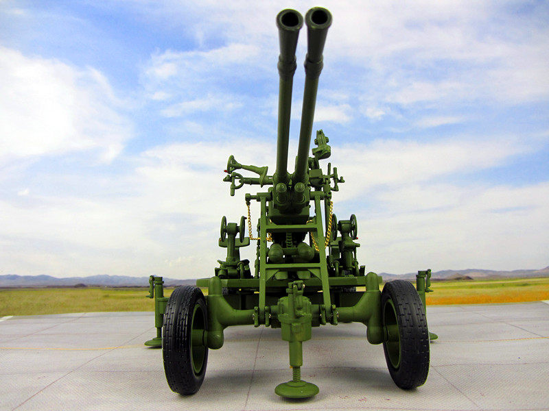 模型周年纪念高炮式双毫米高射炮成品合金坦克