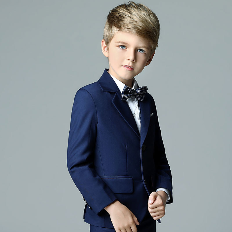 儿童西服男童小西西装马甲套装洋气韩版主持人西服