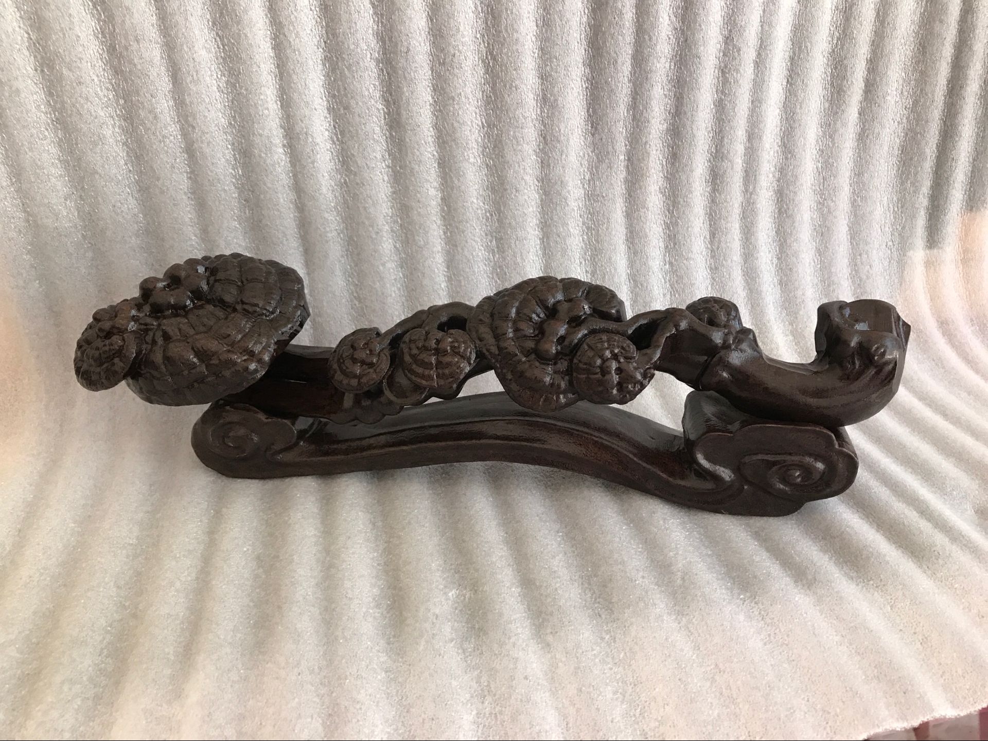 越南天然沉香木雕灵芝如意开业送礼实木摆件工艺品木质手把件婚庆