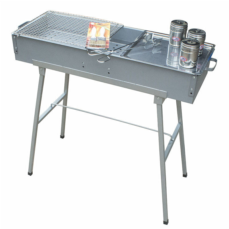 蝶烤香加宽烧烤炉80厘米长内宽26厘米加厚烤鱼商用木炭烧烤架摆摊-图4