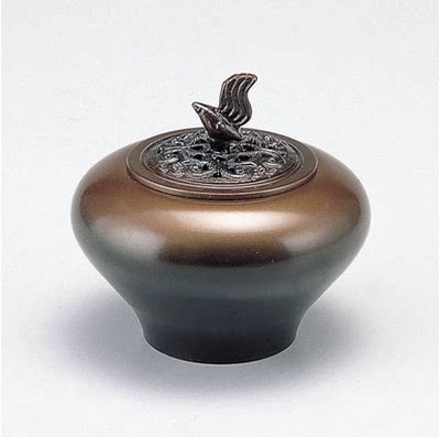 香炉日本直邮高冈铜器熏香手工香道用品小鸟檀香香薰炉