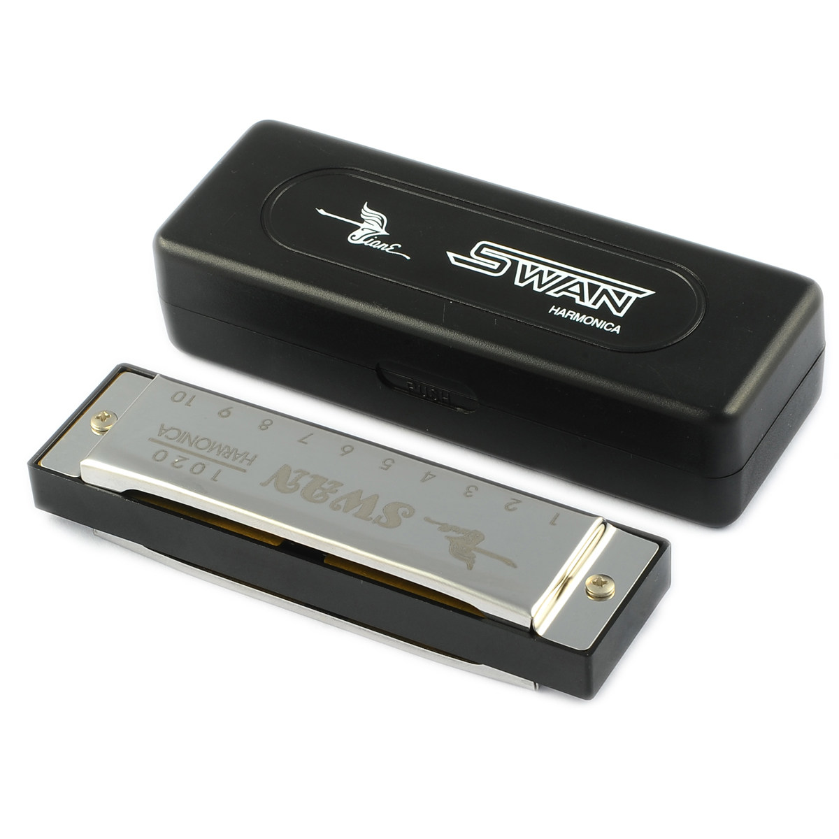 天鹅十孔演奏单音入门成人初学者儿童10孔专业口琴