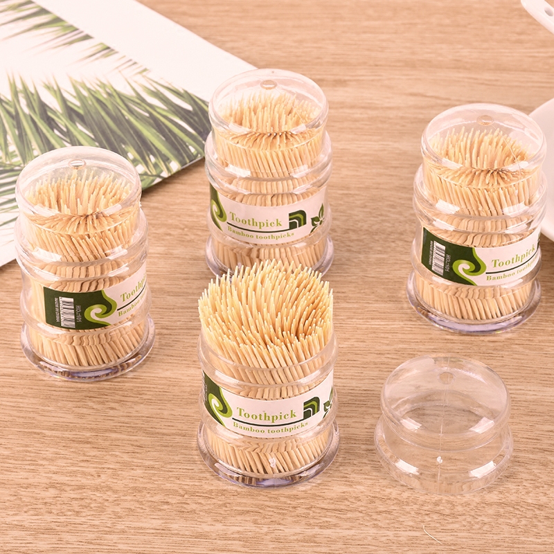 牙签天然竹创意家用高级双头便携式牙签