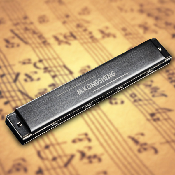 孔声24孔复音口琴亮面ks2403gm演奏专业乐器成人口琴