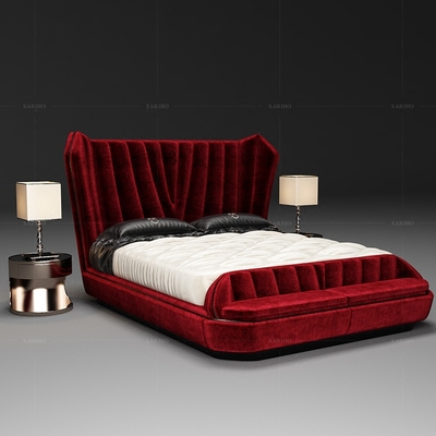 sariho奢后 进口磨砂皮床意大利家具visionnaire凯撒米兰至尊巴夏
