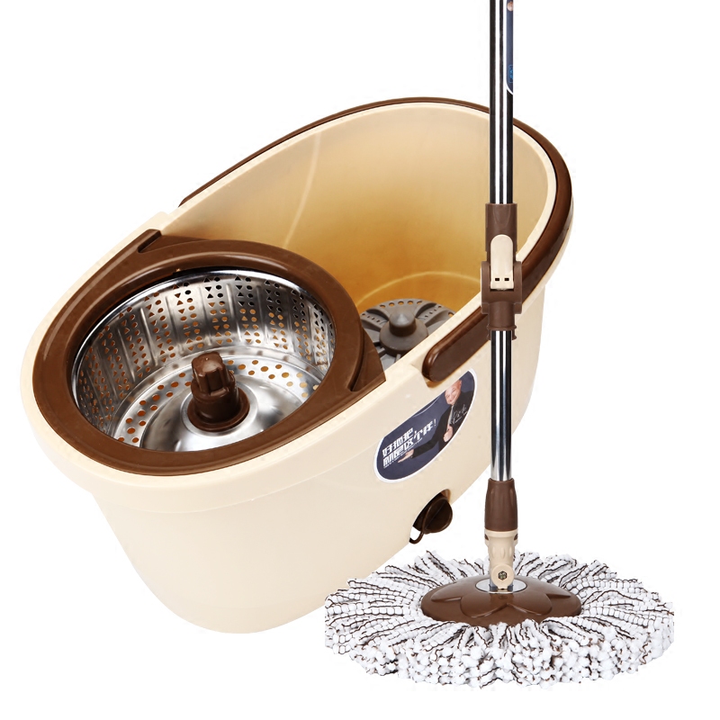 妙佳自动旋转拖把桶双手动不锈钢木地板墩布迷你旋转拖把