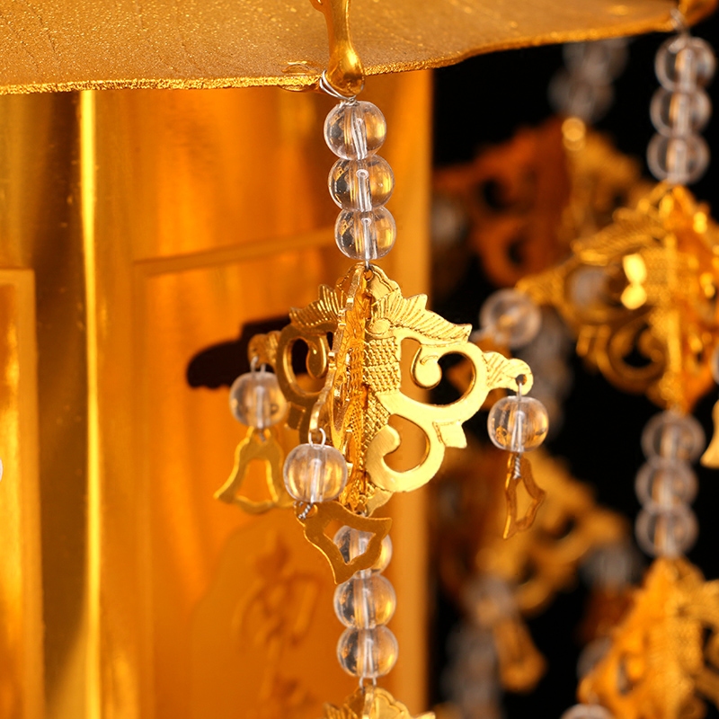 供佛佛堂供具璎珞立式幢佛供灯寺院幢幡宝盖摆件