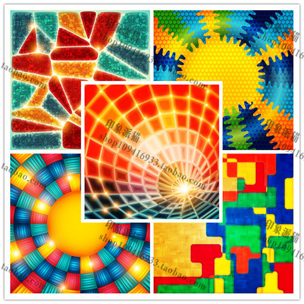 矢量设计素材抽象七彩七彩炫炫彩几何背景图案eps设计素材