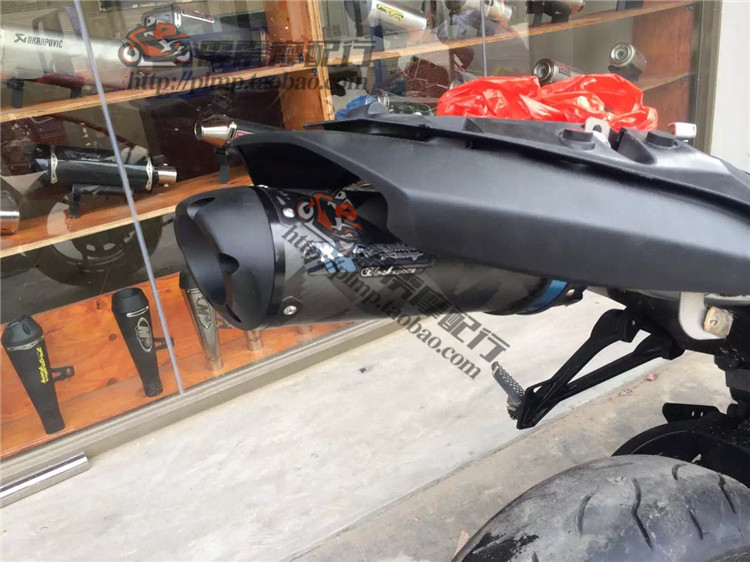 川崎改装zx6r0508年兄弟排气三叶碳纤维排气管摩托车排气管