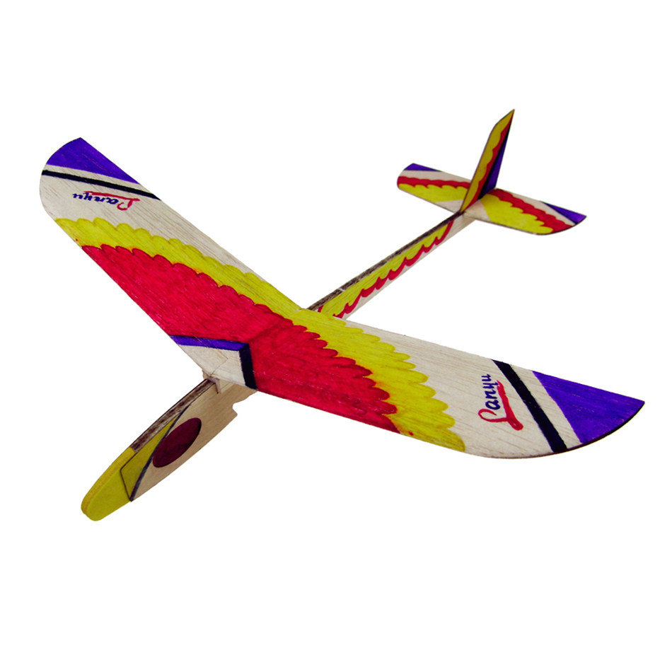 弹射木质飞机模型长尾鹦鹉拼装套材中小学生航模飞机模型