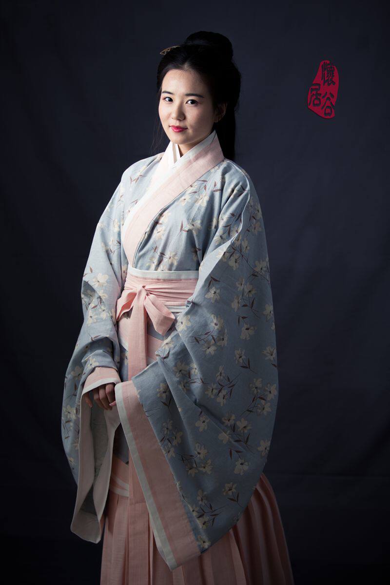 怀谷居汉双绕短曲女款曲传统礼服中国国风日常汉服定制