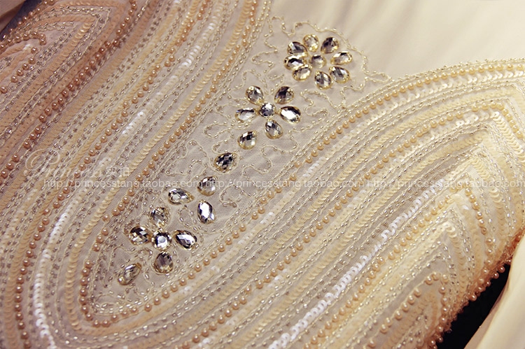 欧洲站高端品质手工钉珠刺绣花朵珠绣网纱亮片蕾丝衫