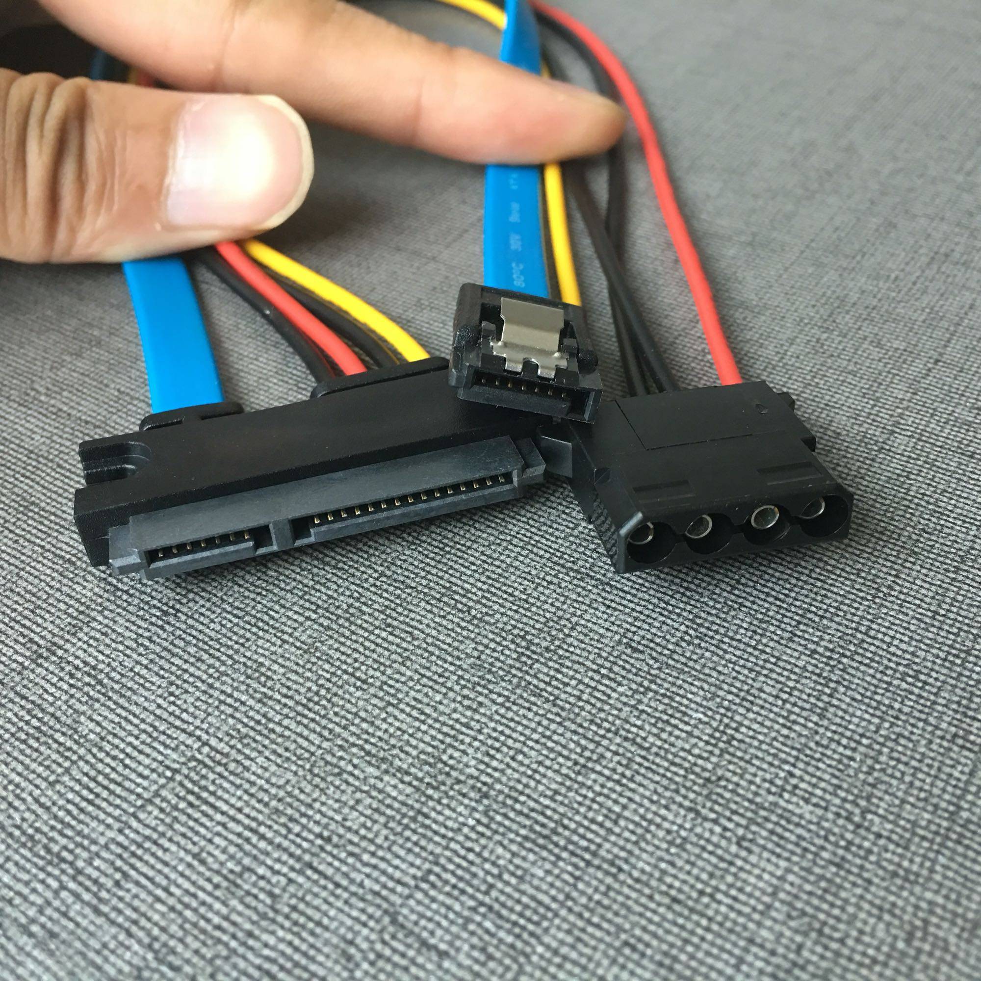 接口sata30数据电源线715母大4pin供电电板老款连接线