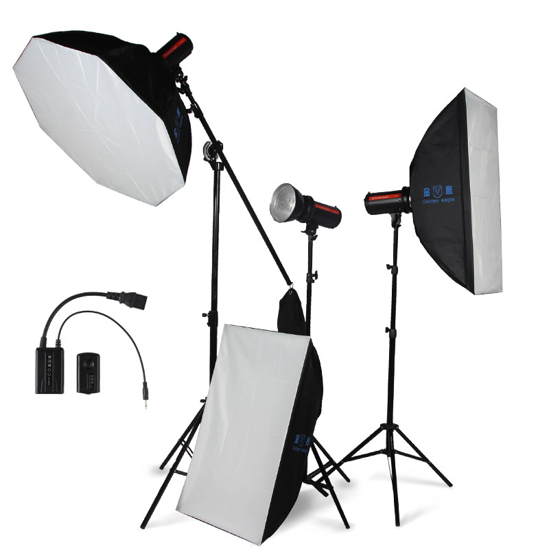摄影金鹰fx400w套装影室闪光灯柔光人像服装拍摄影室灯