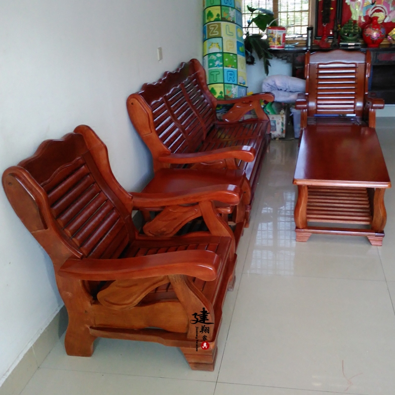 沙发老中中式老款实木木头沙发客客厅仿红木椅实木沙发