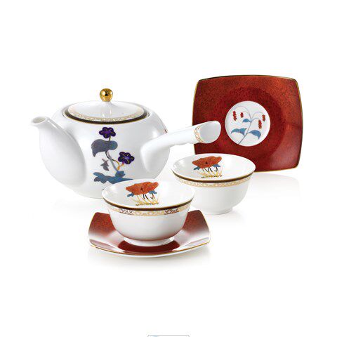 茶具韩国水杯套装原装进口家用骨瓷功夫功夫茶创意整套茶具