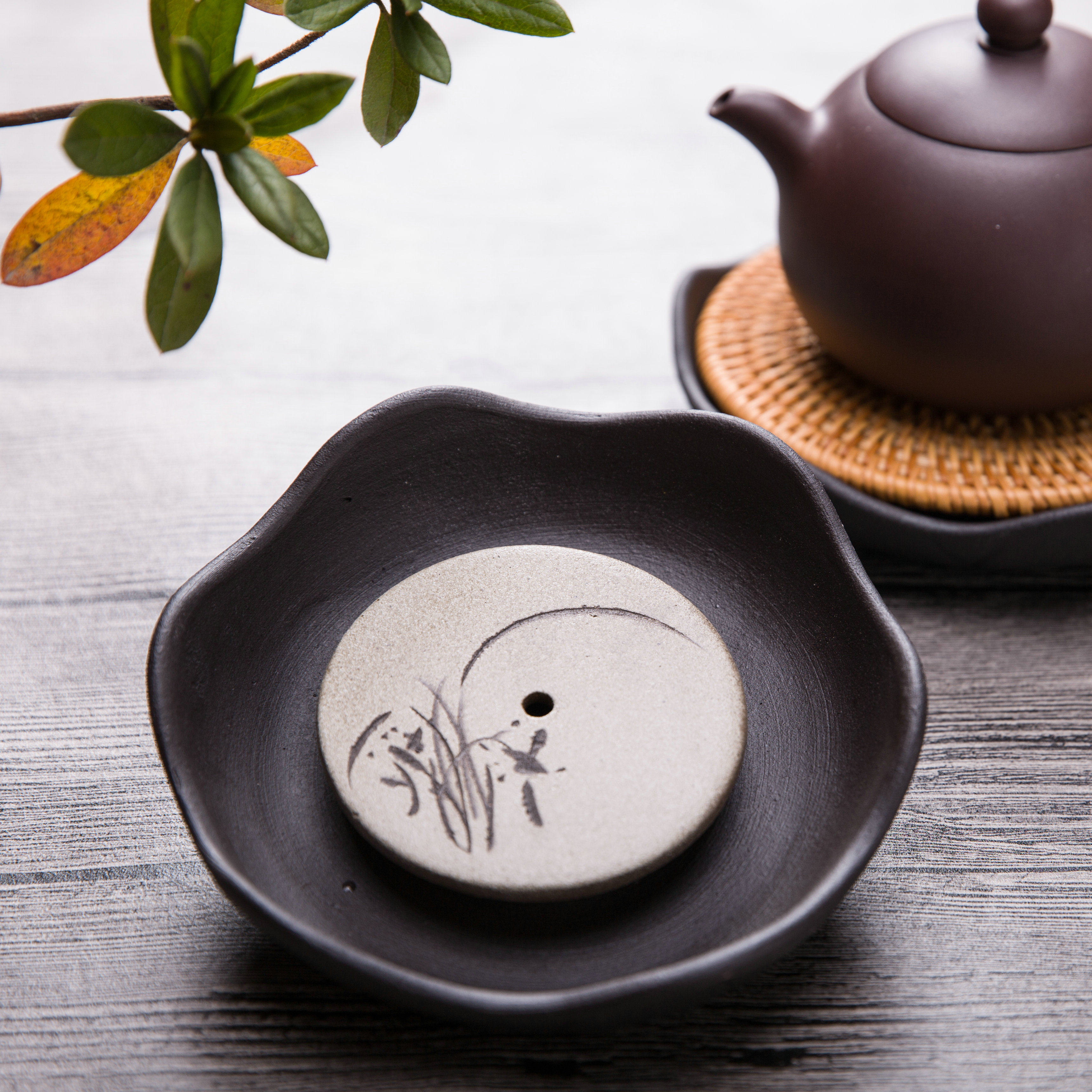 粗陶壶承壶托养壶日式茶承茶托干泡功夫功夫茶茶道茶道