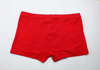 盈康男士大红色本命年鸿运结婚平角内裤莫代尔舒适男平脚裤 1592