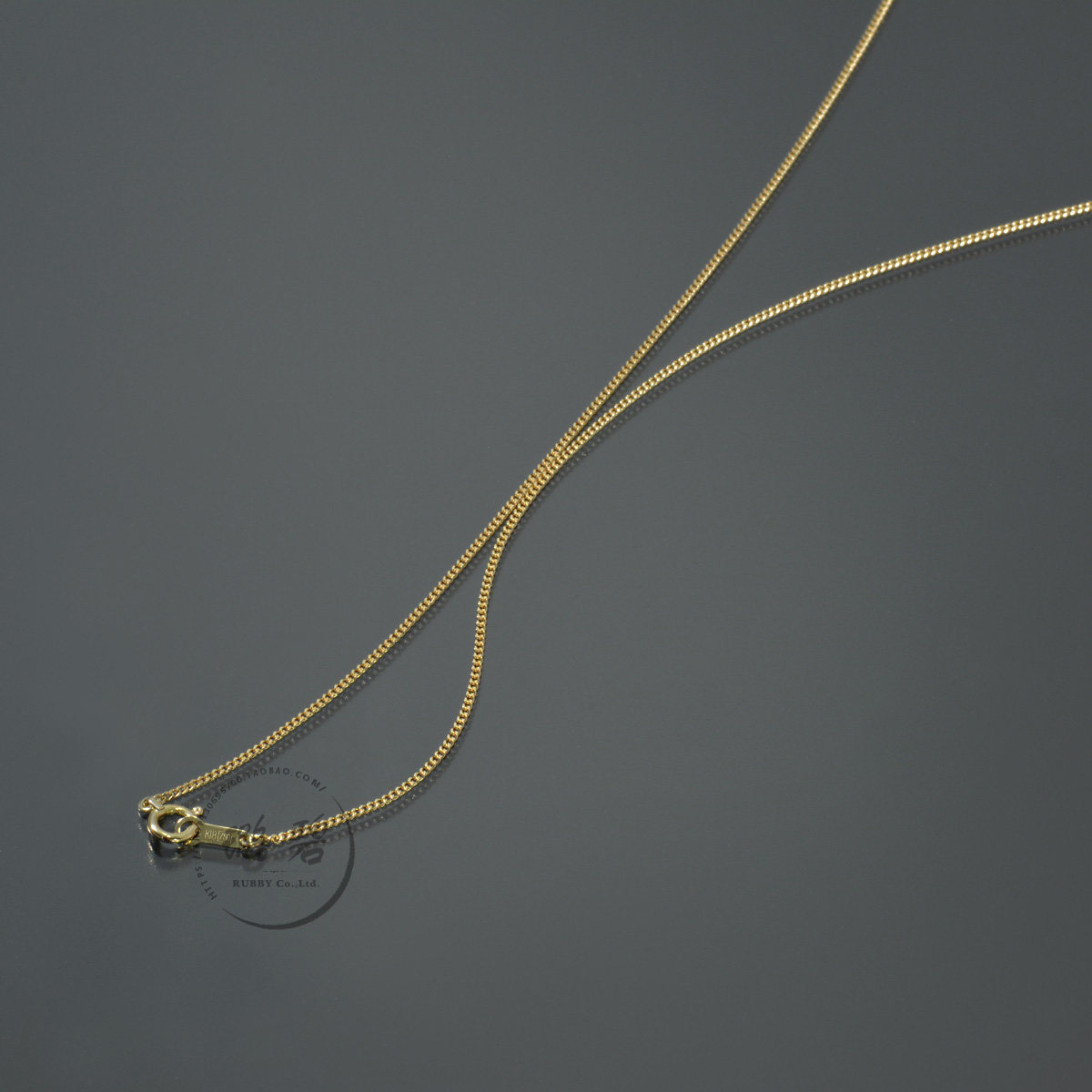 日本18k黄金项链首饰素链切面喜平侧身au750颈饰