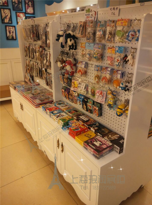 玩具工艺礼品展示柜化妆品欧式烤漆玩具店陈列柜饰品中岛商用展示柜