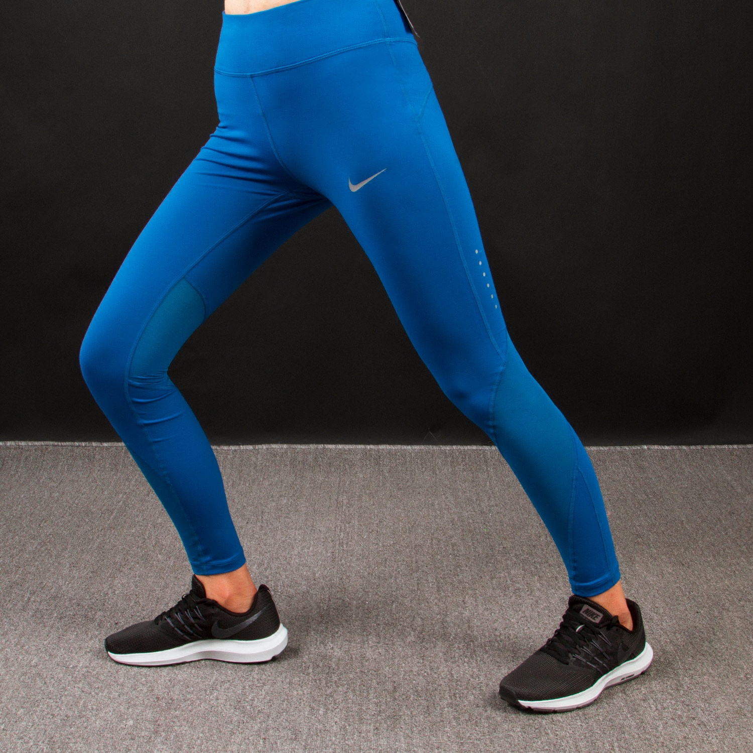 nike耐克正品女裤2019新款紧身网纱跑步健身运动长裤