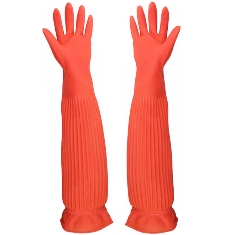 手套祥宝加长加厚乳胶56cm家务清洁卫生橡胶防滑家务手套