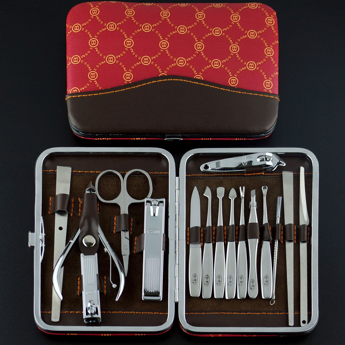 今利修指甲工具指甲刀套装指甲剪指甲钳美甲亮光16件套美甲