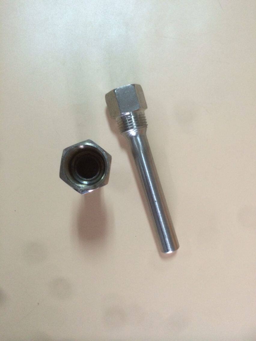 温度计套管双金属不锈钢4分螺纹定制测温仪