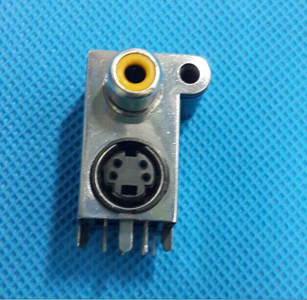 插座avrca音频接口音视频组合四芯端子黄色连接器