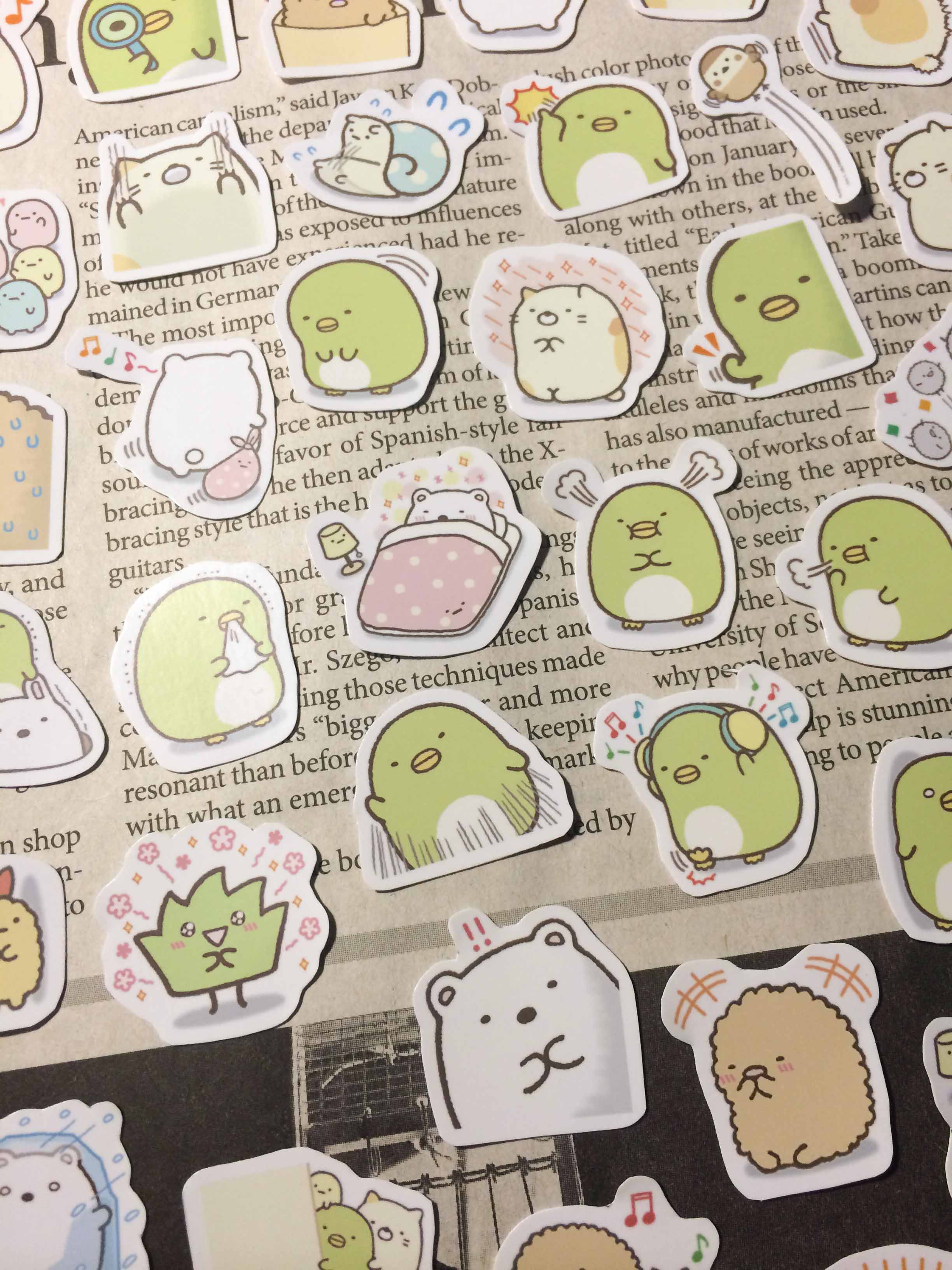 贴纸line可爱sanx角落生物生物系系列自制手帐贴纸