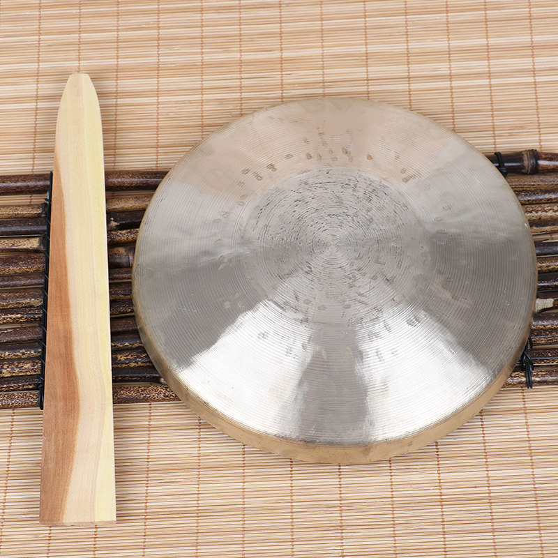 乐府诗铜锣22cm中音手锣手锣包专业响铜小锣戏曲手锣