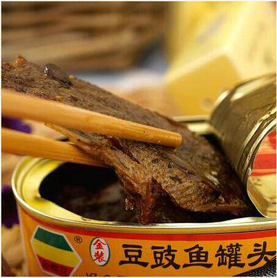 6瓶包邮购24瓶立减12元金樱花豆鼓鱼罐头184g下饭罐头即食