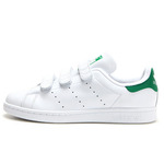 adidas stan smith三叶草男鞋女鞋魔术贴绿尾小白鞋休闲鞋s75187图片