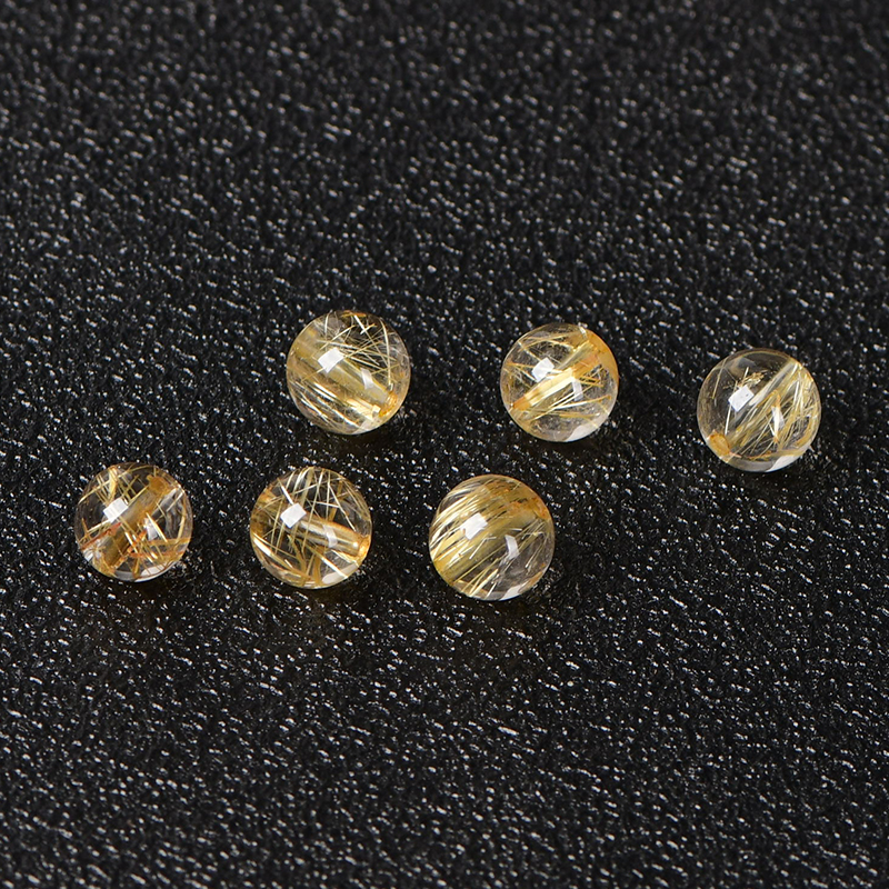珠然件A金发晶散天子diy水晶饰品配5材料串珠圆珠单珠