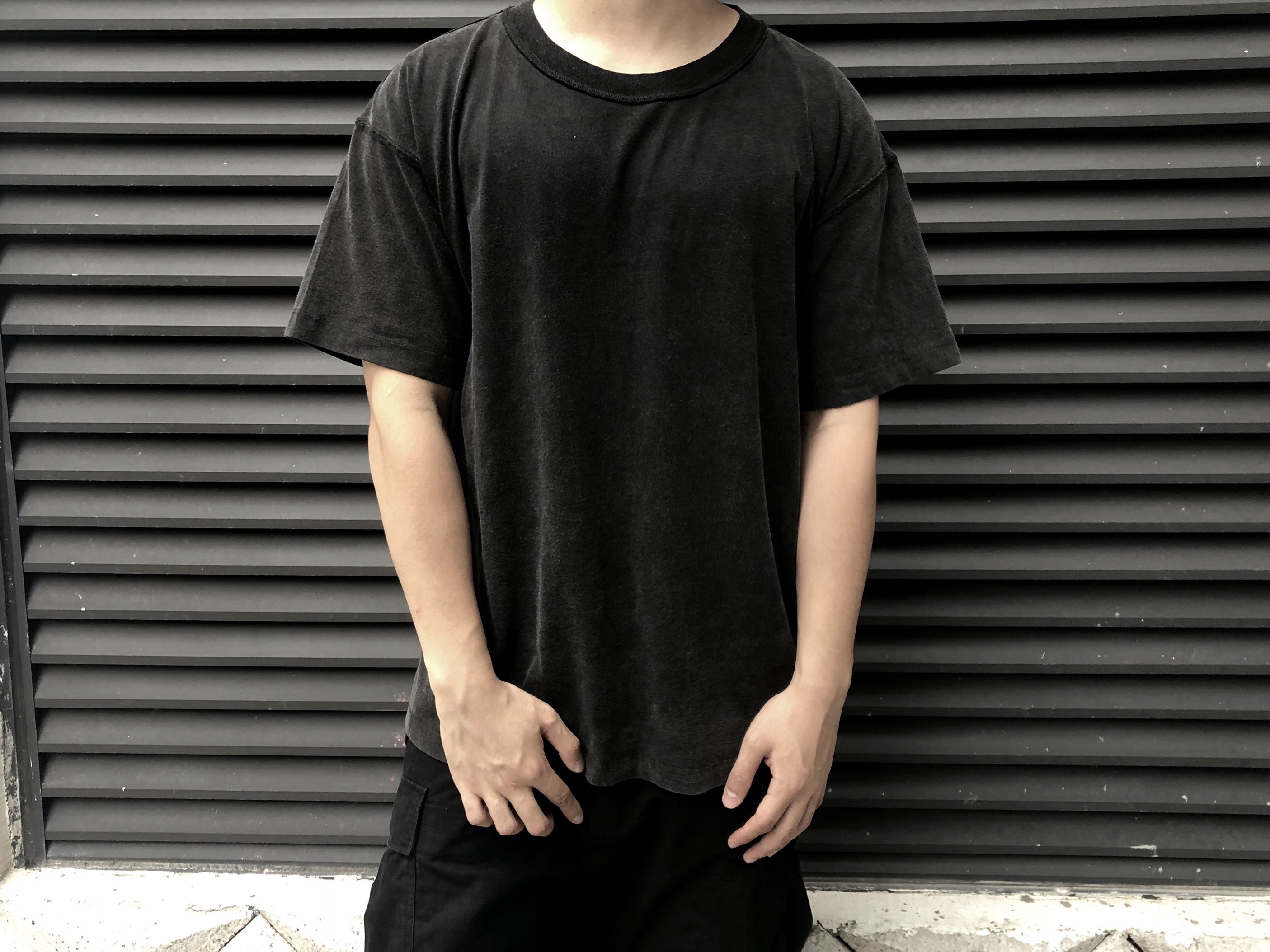 现货scaredofkarmavintaget-shirt宽松水洗做旧短袖t恤