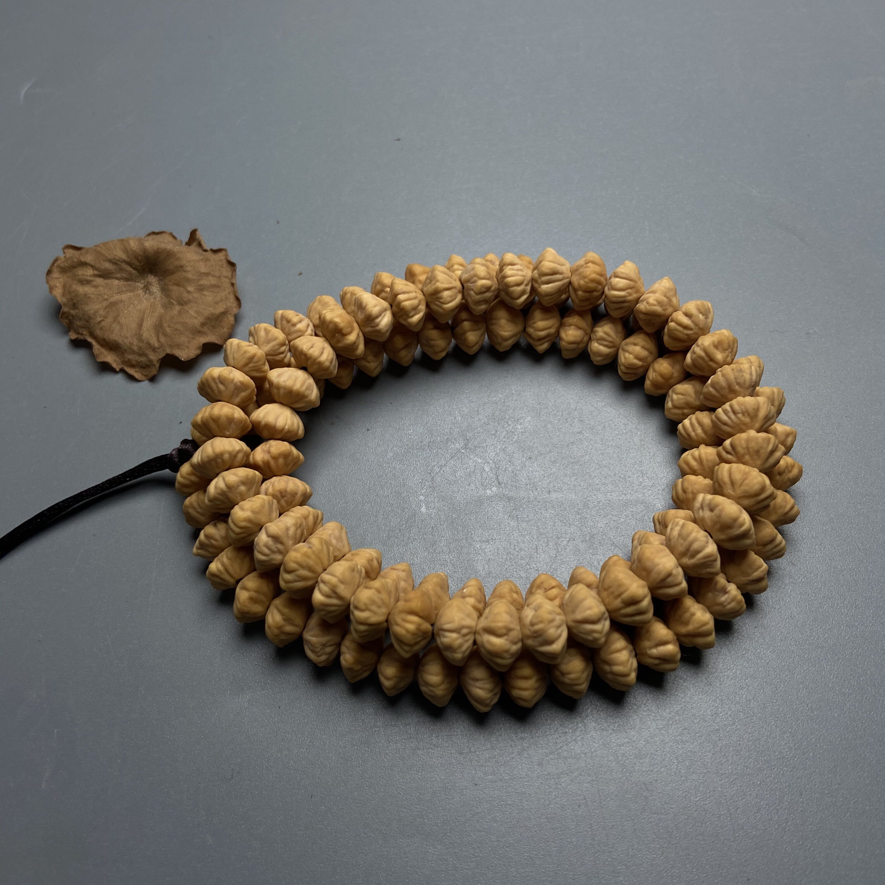 金叶菩提麦穗精品毕业高桩满纹路男女手链佛珠