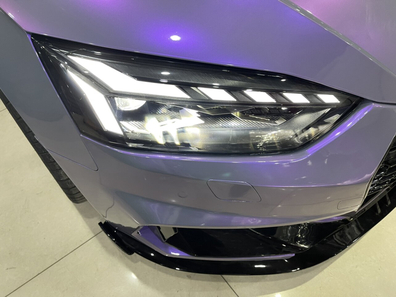 大灯激光rs5适用于奥迪a5s5改装21款熏黑大灯总成