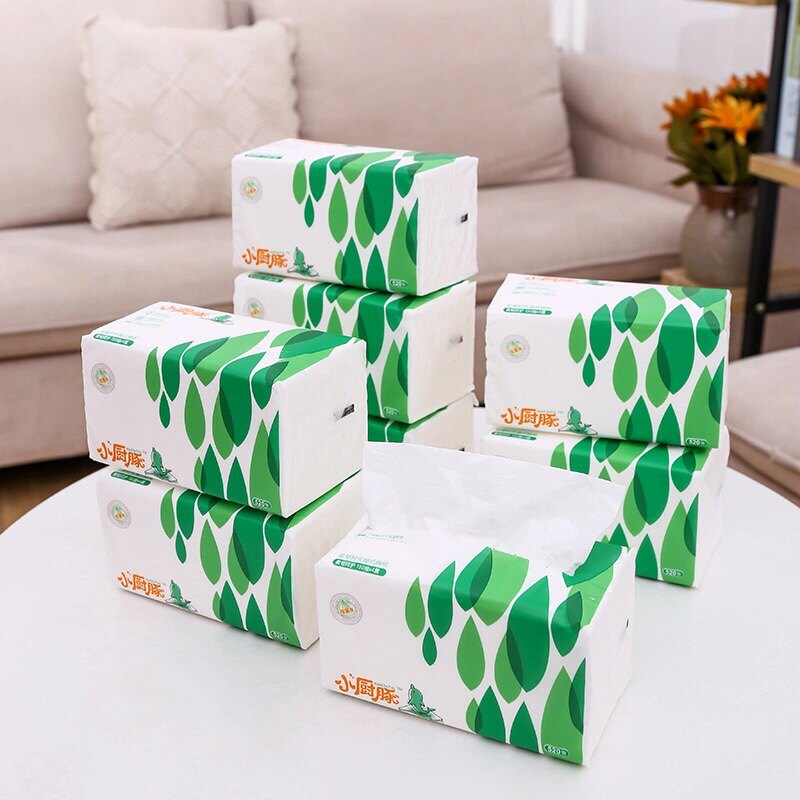 纸巾大包小厨高端抽纸520张加厚家用餐巾纸大号抽纸