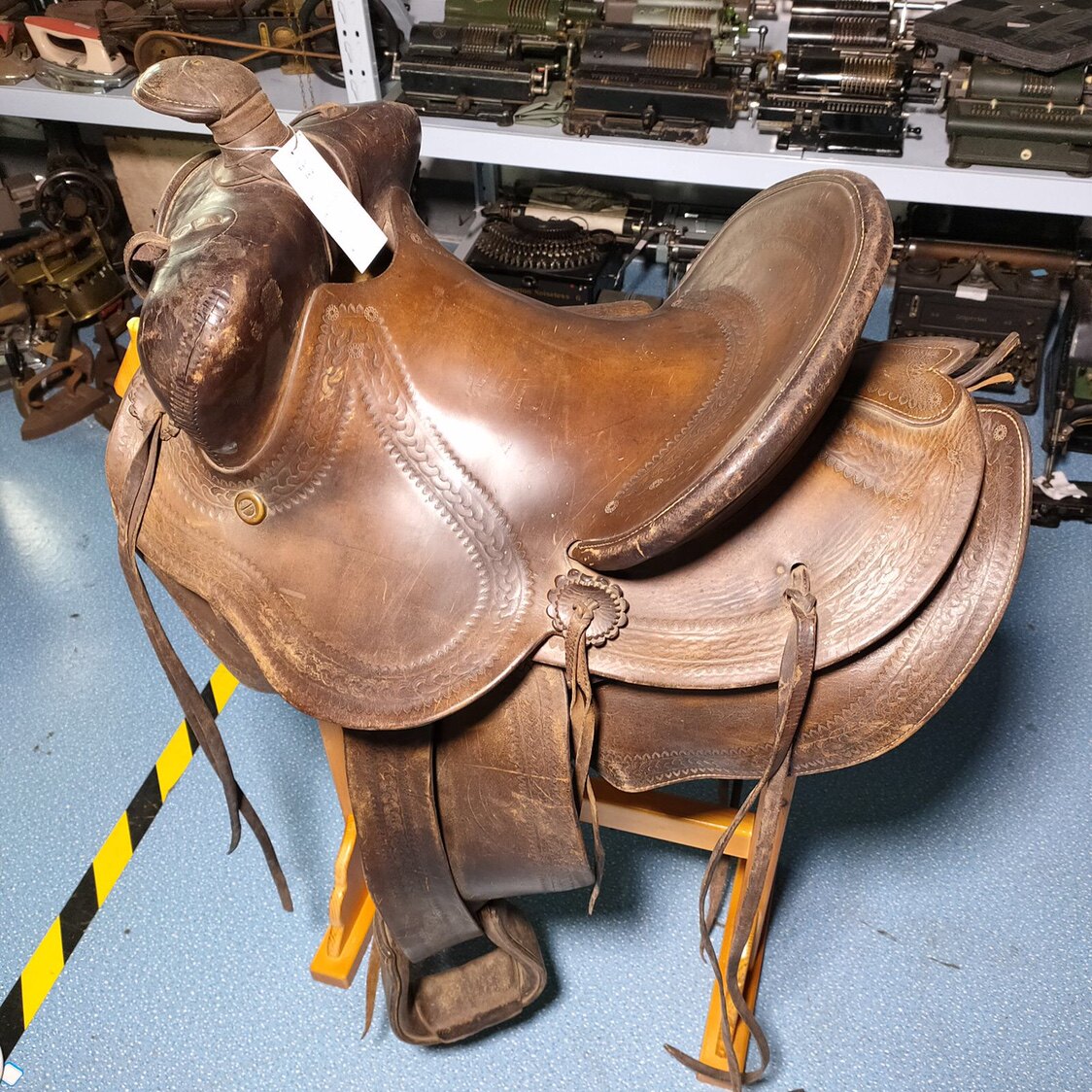 1944年西洋古董美国老式西部真皮牛皮马鞍怀旧马鞍