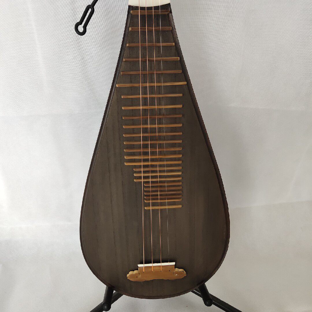 鸡翅木凤尾琴头琵琶专业考级面板做旧手工手工制琵琶