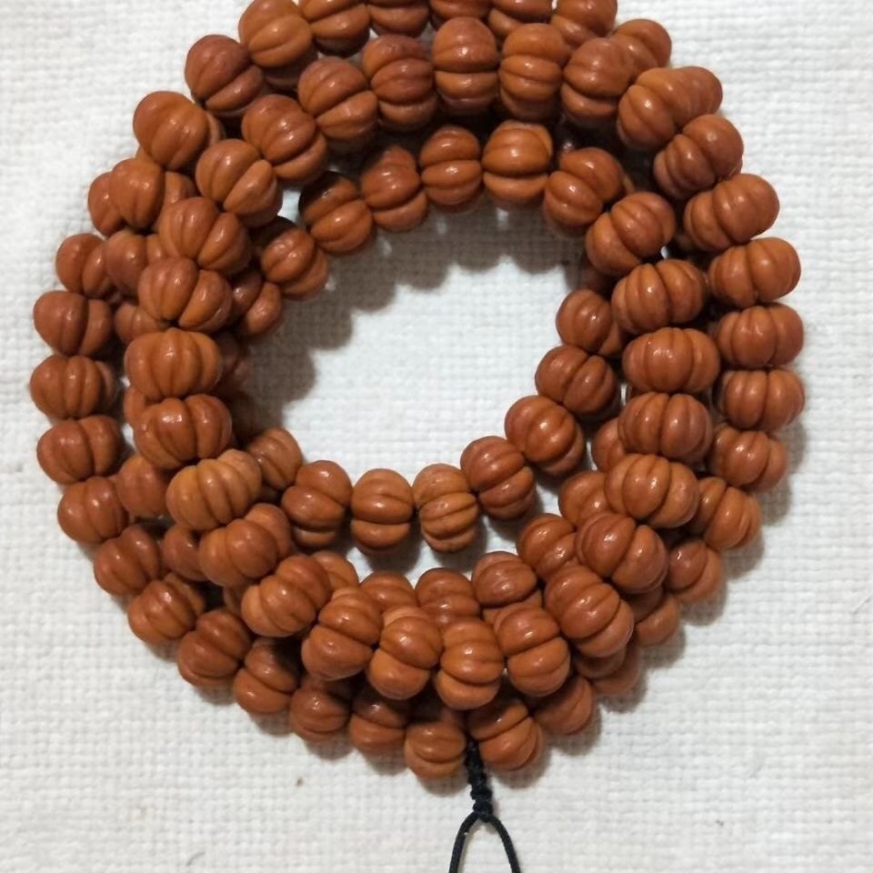 山楂五福文玩籽手串山里红108颗脖挂佛珠